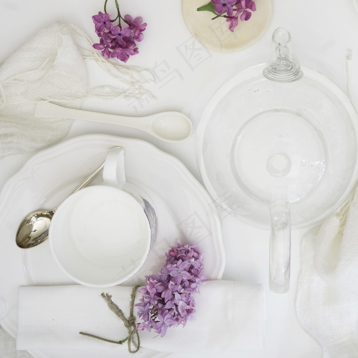 简约小清新文艺风插花静物摆拍背景