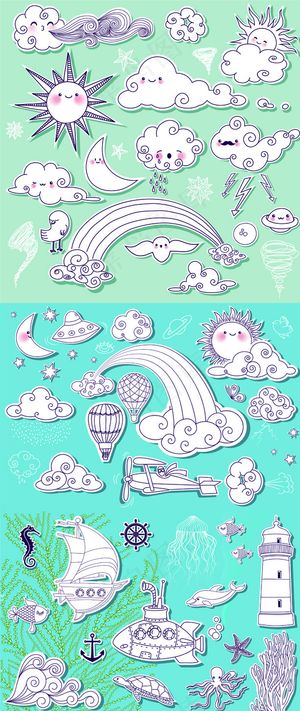 卡通图标背景设计