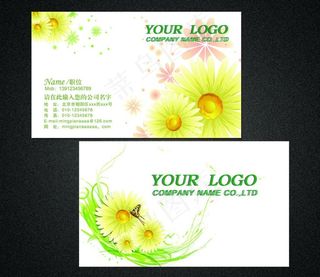 美容名片 淡雅名片图片