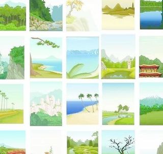 多个山水风景 cdr矢量素材图片 ...