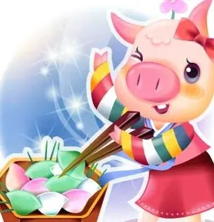 2007最新韩国新春情侣猪矢量图1...