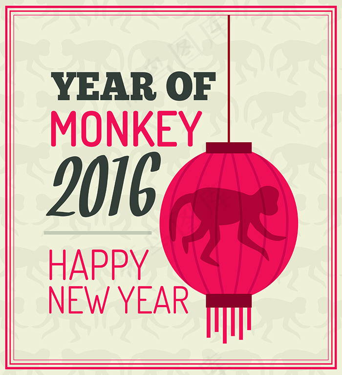 2016新年新春ai矢量模版下载
