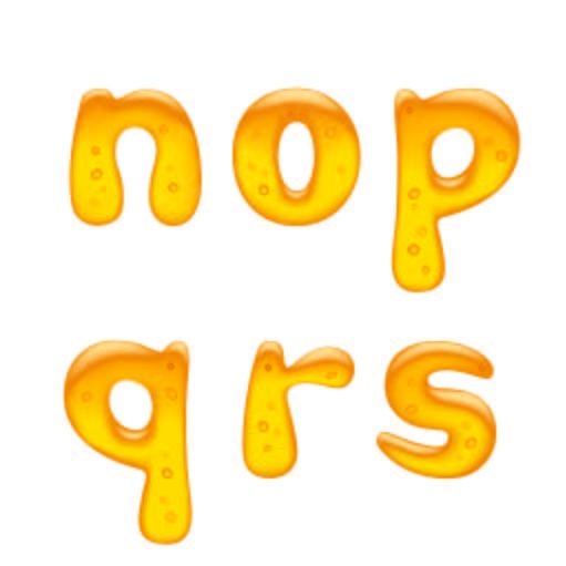 蜂蜜效果小写字母矢量图