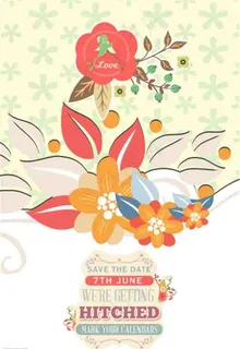 矢量结婚请柬请帖贺卡