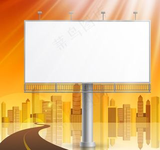 城市建筑 户外广告牌图片