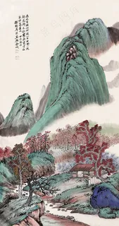 青绿山水图片