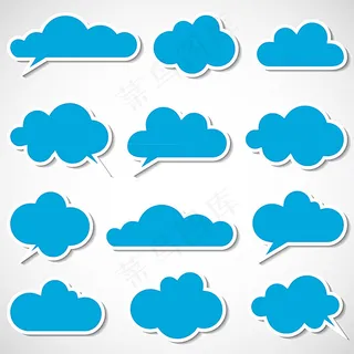 对话框式云朵设计