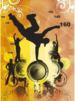 墨迹音乐背景音乐海报图片