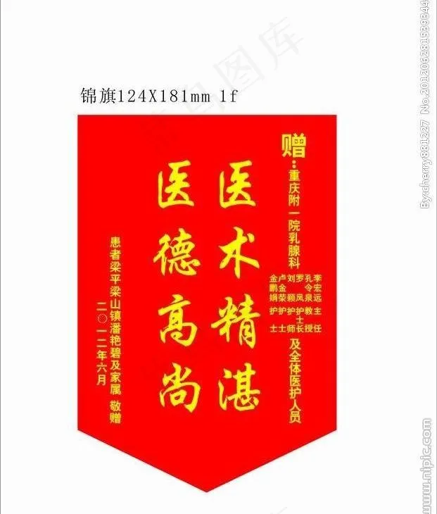 医院大号锦旗图片cdr矢量模版下载