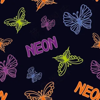 抽象炫彩花纹矢量图 潮流设计花纹