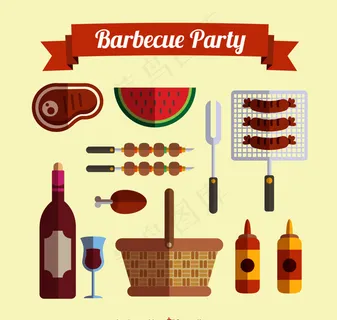 烧烤矢量素材