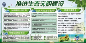 环境保护文明生态展板