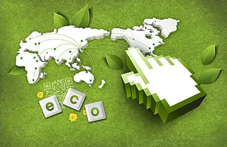 世界地图与电脑光标