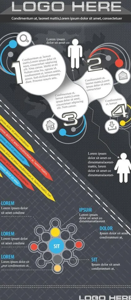 信息图表图片psd模版下载