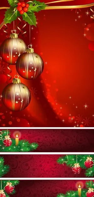 漂亮的圣诞节背景矢量素材