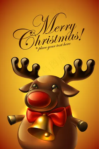 卡通麋鹿矢量素材