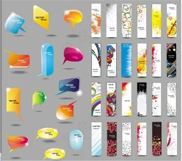 质感对话框和书签矢量素材 质感对话框和书签矢量素材