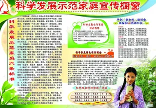 科学发展示范家庭宣传橱窗图片