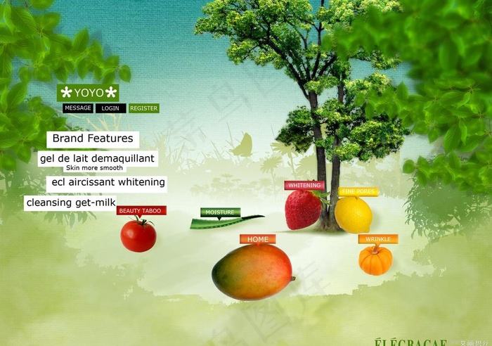 护肤品网站首页图片