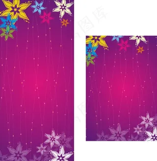 紫色唯美展架图片