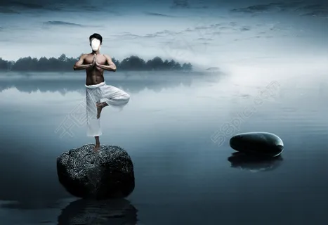 瑜伽宣传海报 意境湖畔美景图 瑜伽宣传海报 意境湖畔美景图