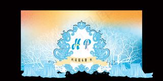 迎宾区效果婚礼花纹矢量