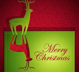 圣诞节创意贺卡矢量素材二