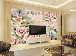 3D高清玉雕孔雀玫瑰