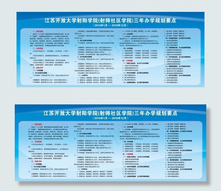 射阳电大办学规划cdr矢量模版下载