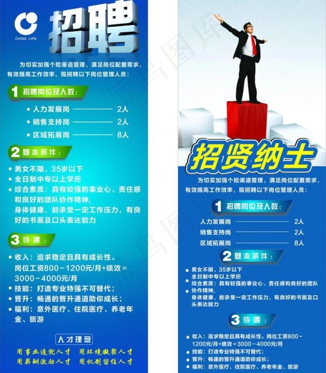 x展架招聘图片cdr矢量模版下载