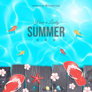 欢乐夏日海滨派对休闲时光旅游矢量