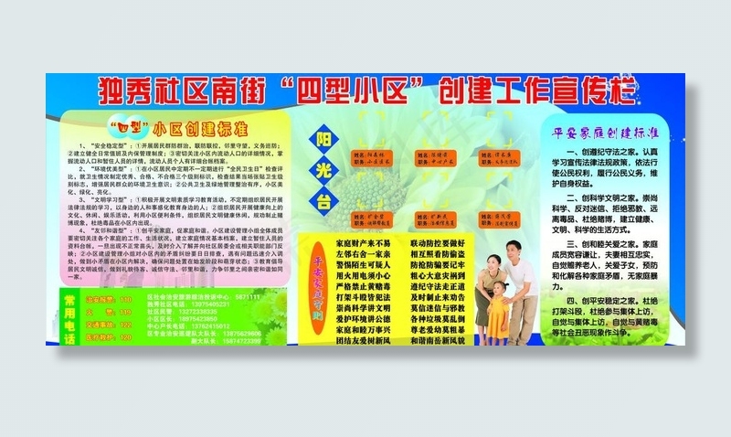 “四型小区”创建工作图片cdr矢量模版下载