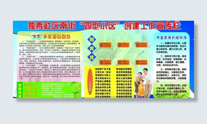 “四型小区”创建工作图片cdr矢量模版下载