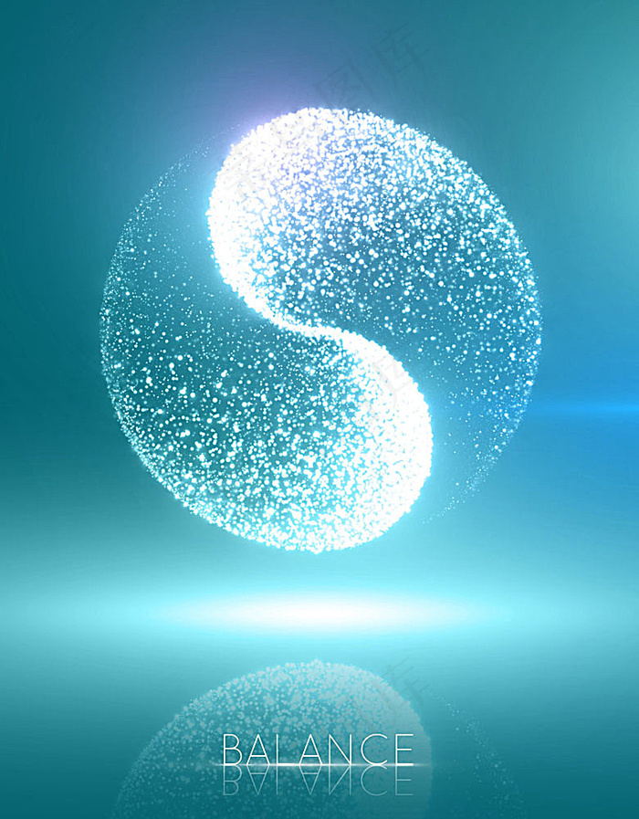 梦幻太极图案eps,ai矢量模版下载