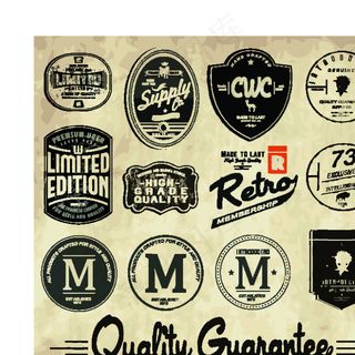 复古风标签矢量