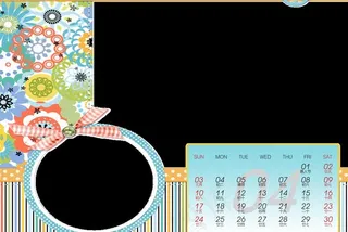 2011卡剪切风童台历模版_4月