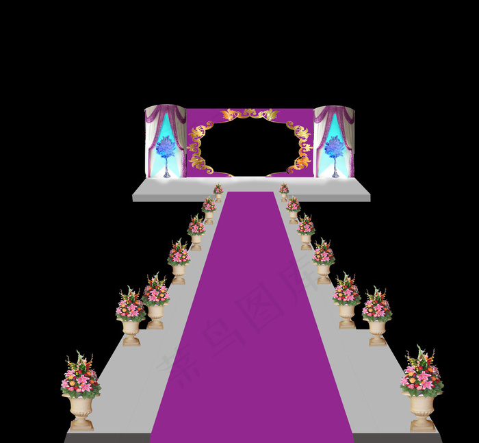 浪漫婚礼效果图