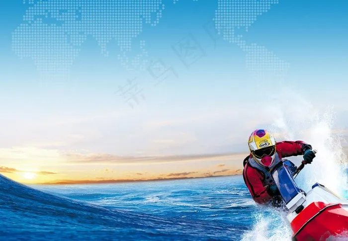 摩托艇封面设计图片psd模版下载