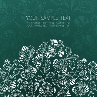 矢量手绘淡雅简约花纹背景素材