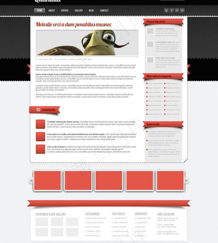 国外网站模块图片