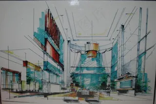 客厅家居建筑手绘图片素材