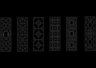 常用窗花类模块中式建筑装饰设计