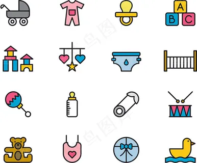 时尚用品 线性图标