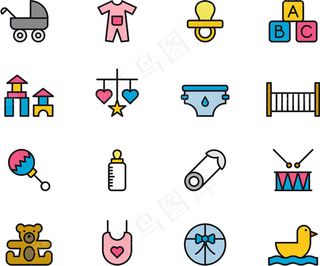 时尚用品 线性图标