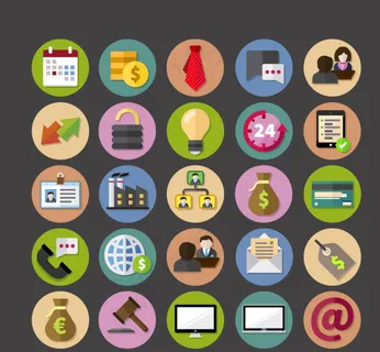 圆形商务图标矢量图片