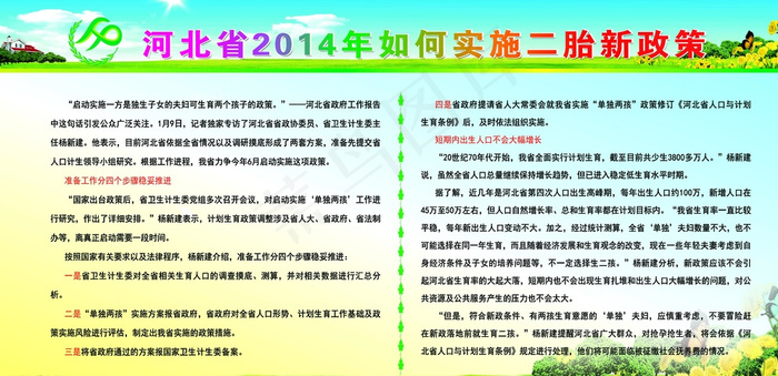 计生二胎展板图片psd模版下载