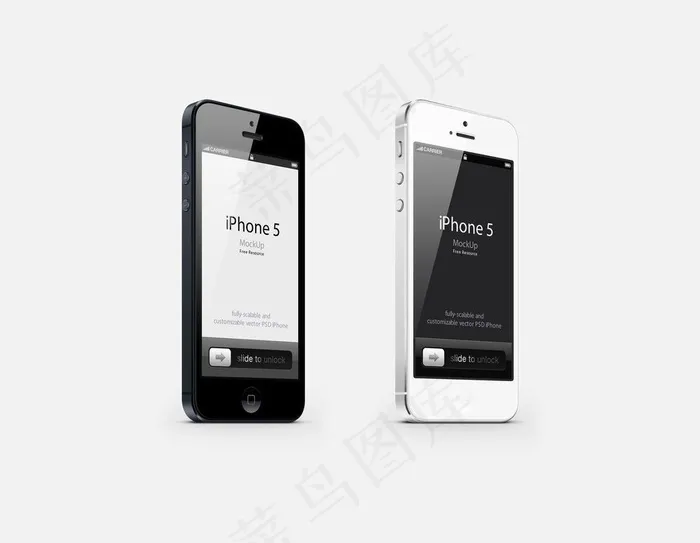 苹果黑白iphone5侧面高清分层...psd模版下载