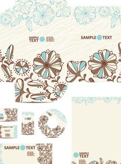 精美花纹vi设计矢量素材