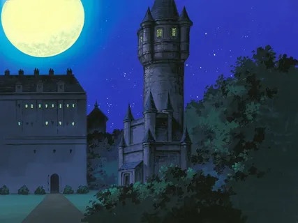 月光城堡绘画 月光城堡绘画