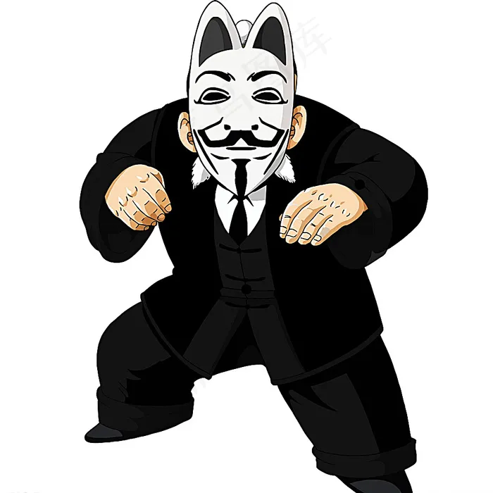 V字仇杀队版武天老师图片cdr矢量模版下载